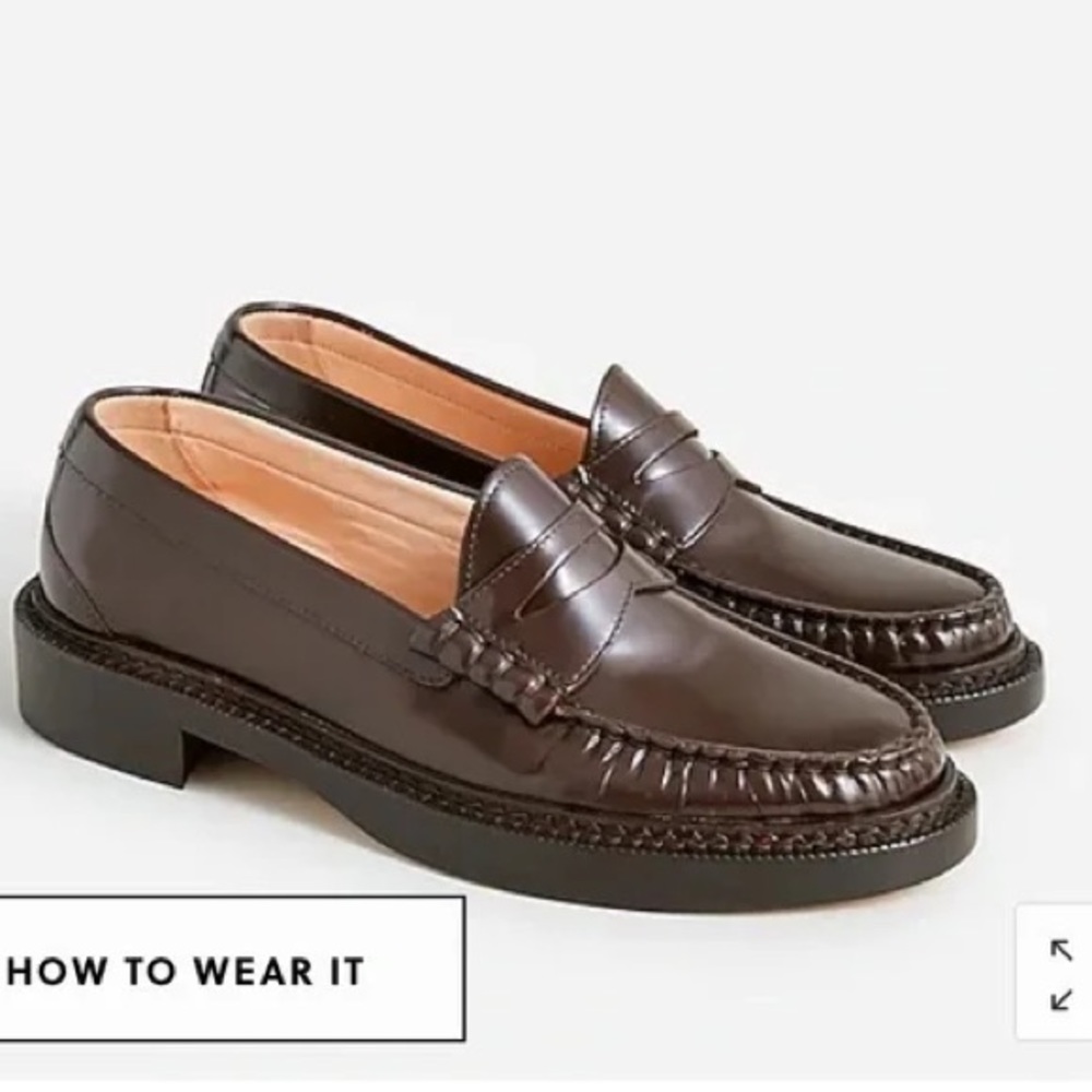 J. Crew Rowan Penny Loafer in Ganache
